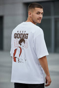 Keep Going (White) Unisex Oversized Classic T-Shirt