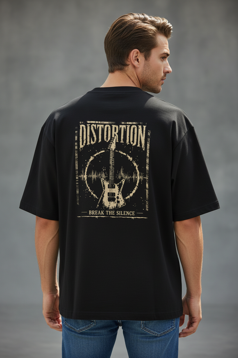 Distortion Unisex Oversized Classic T-Shirt