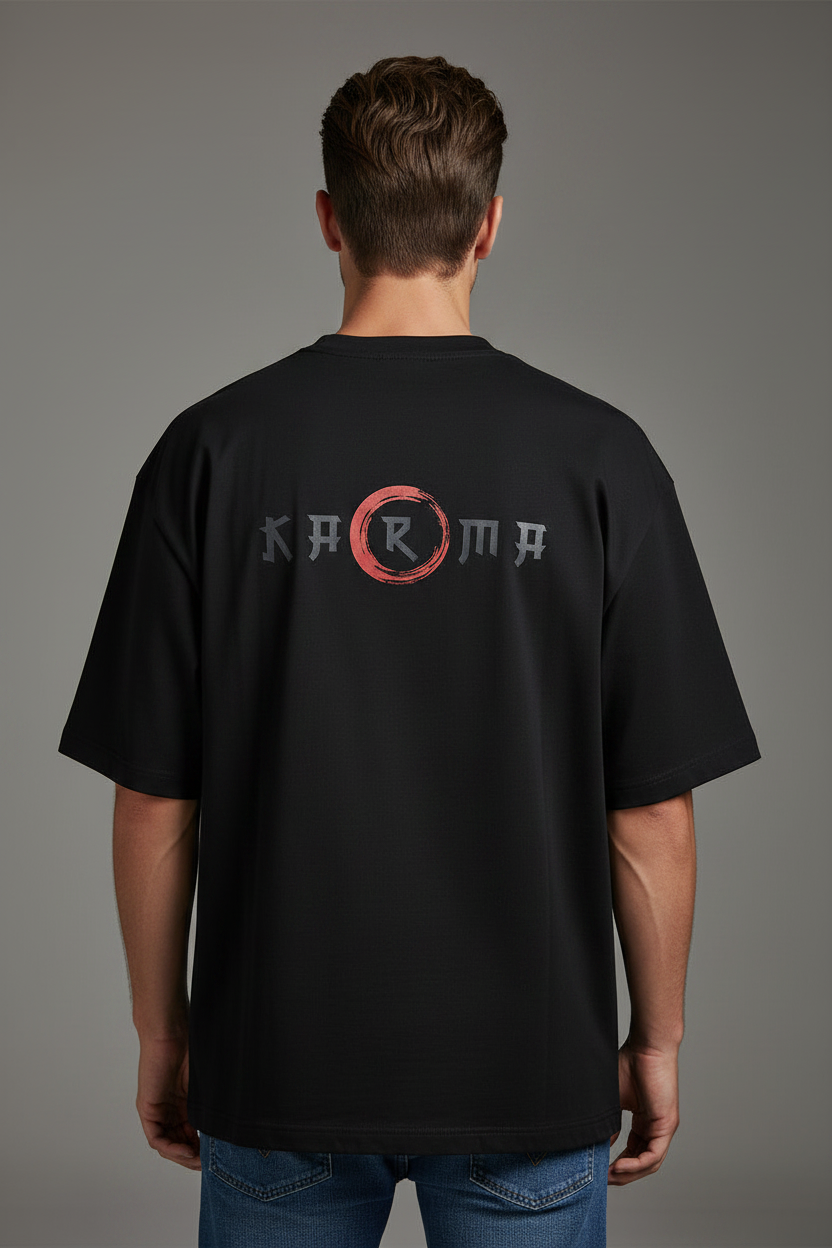 Karma | Black Oversized Tee