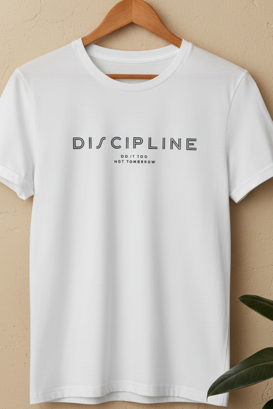 Discipline | White Regular T-Shirt