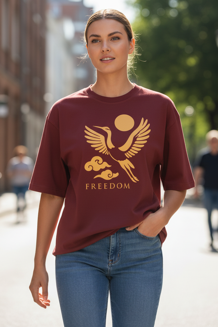 Freedom (Red) Unisex Oversized Classic T-Shirt