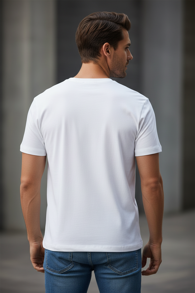 Focus (White) Unisex Classic Crew T-Shirt