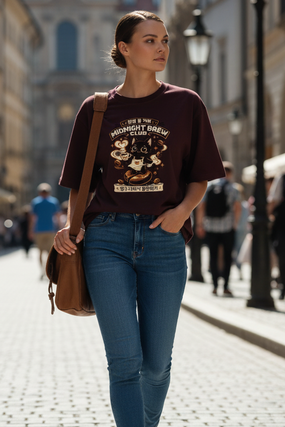 Midnight Brew Unisex Oversized Classic T-Shirt