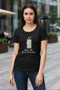Women's Classic T-Shirt - front view, black, 100% cotton, OWLKART