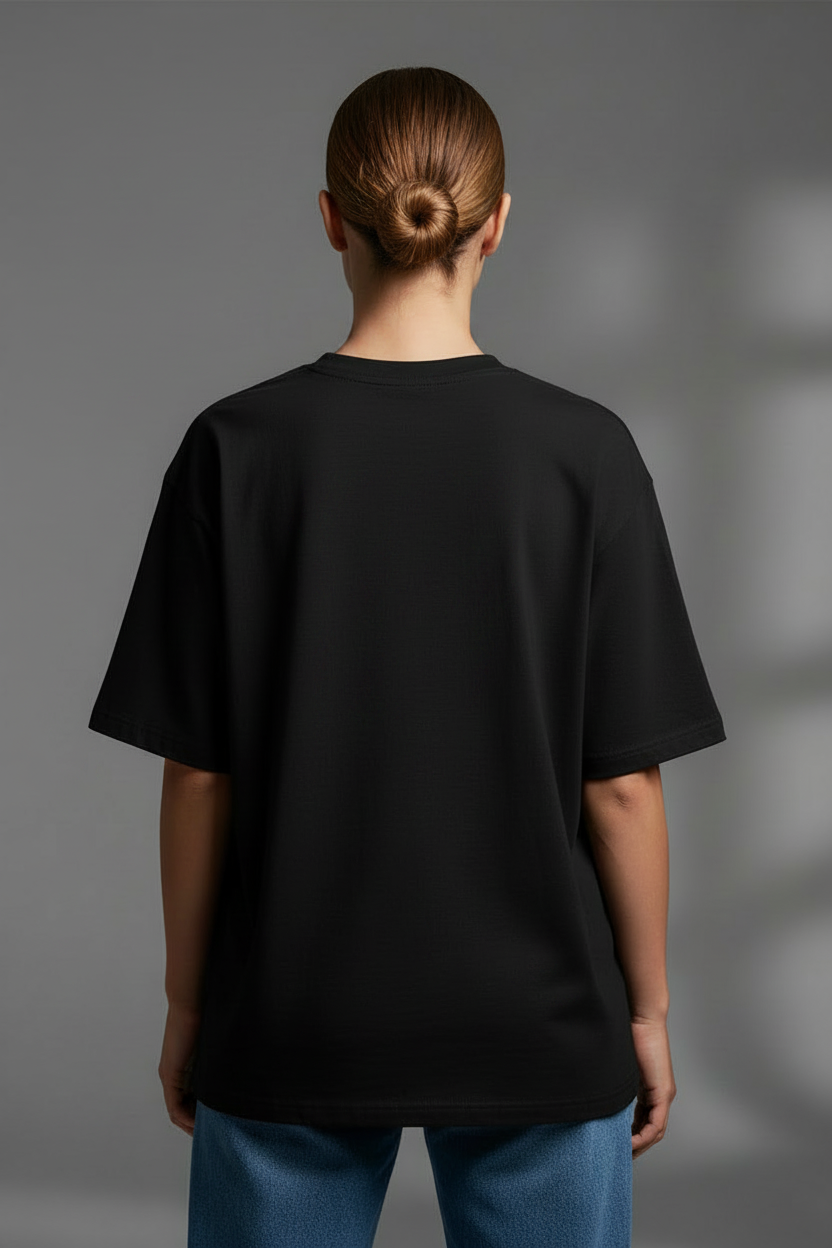 Simple Silly (Black) Unisex Oversized Classic T-Shirt