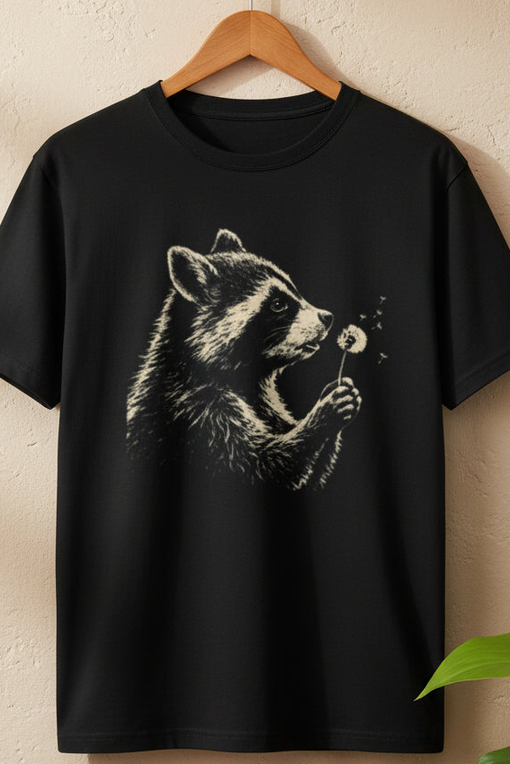 The Curious Raccoon | Regular T-Shirt