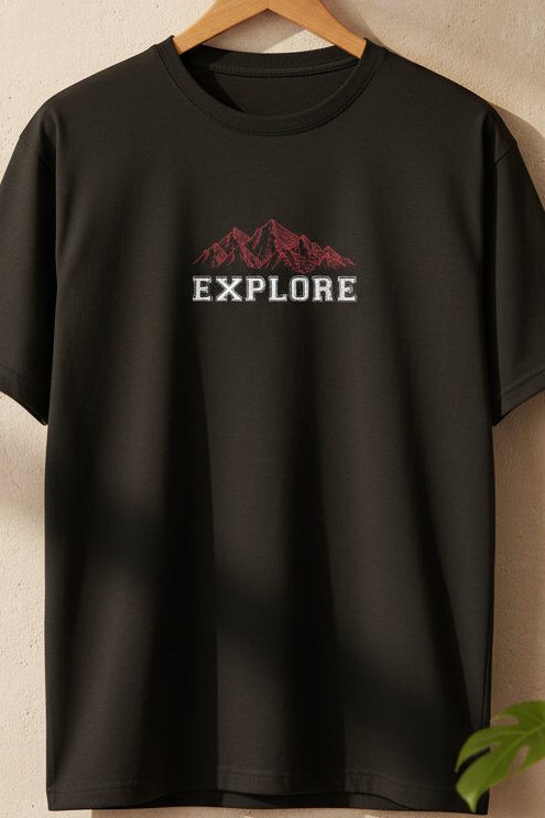 Explore Black | Regular T-Shirt