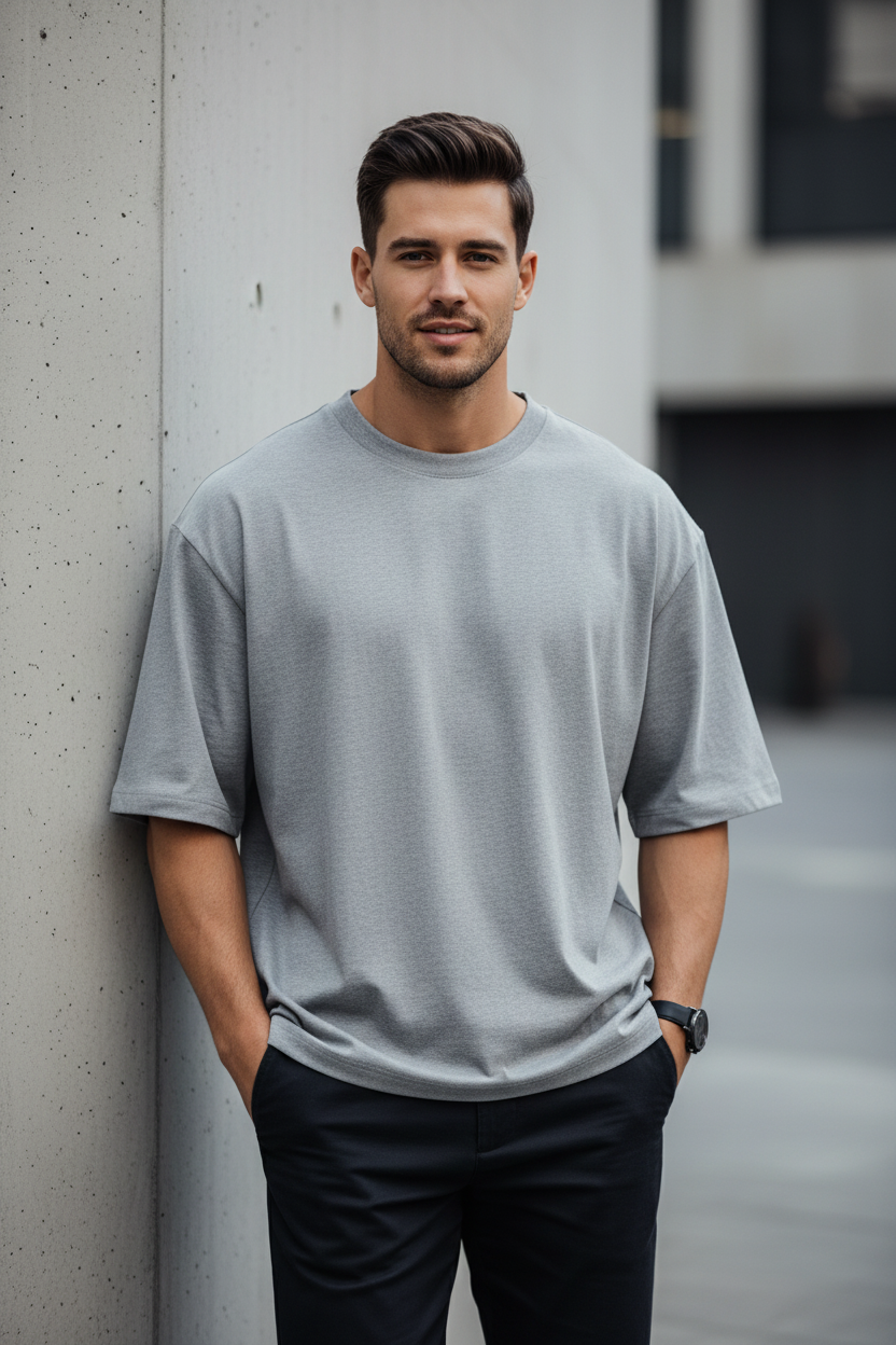 Unisex Oversized Classic Solid T-Shirt