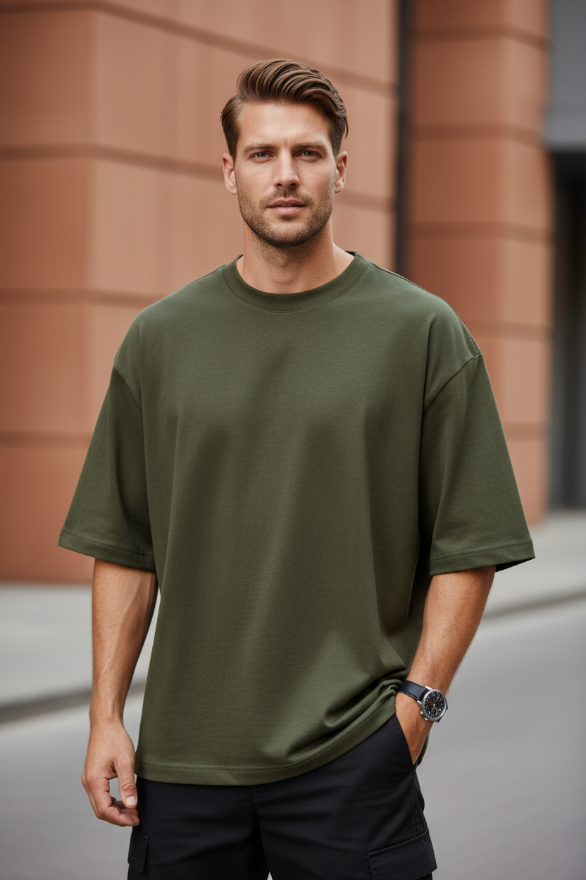Unisex Oversized Classic Solid T-Shirt