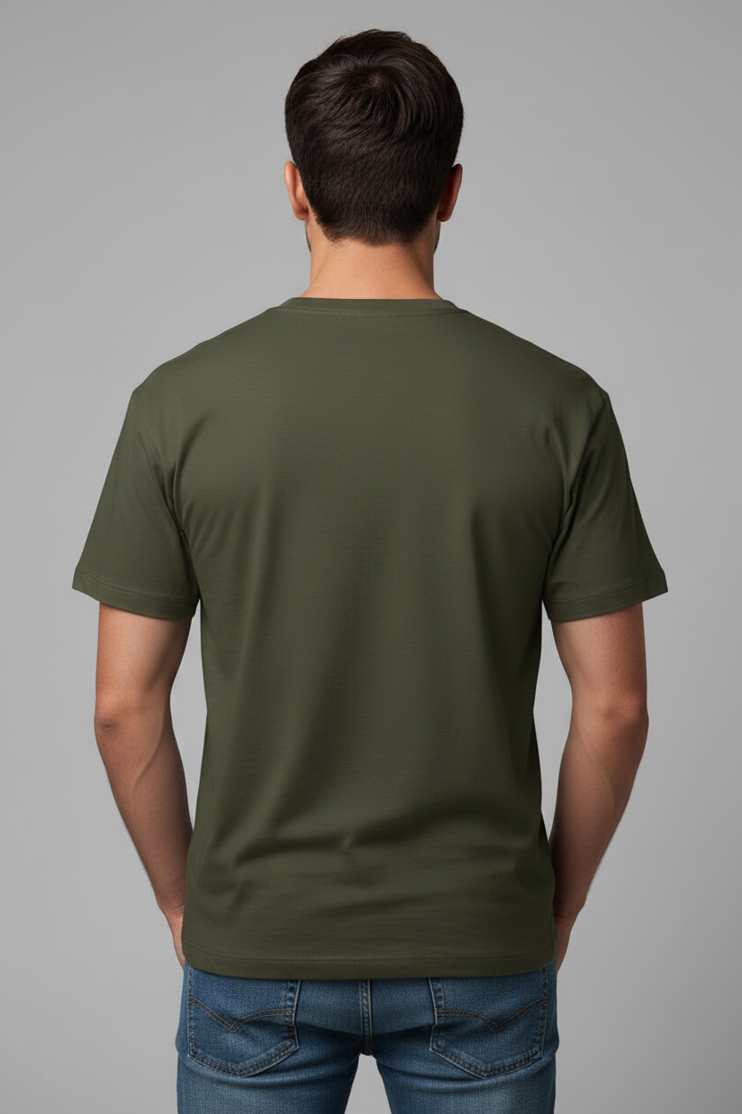 Adulting Panda (Olive Green) Unisex Classic Crew T-Shirt