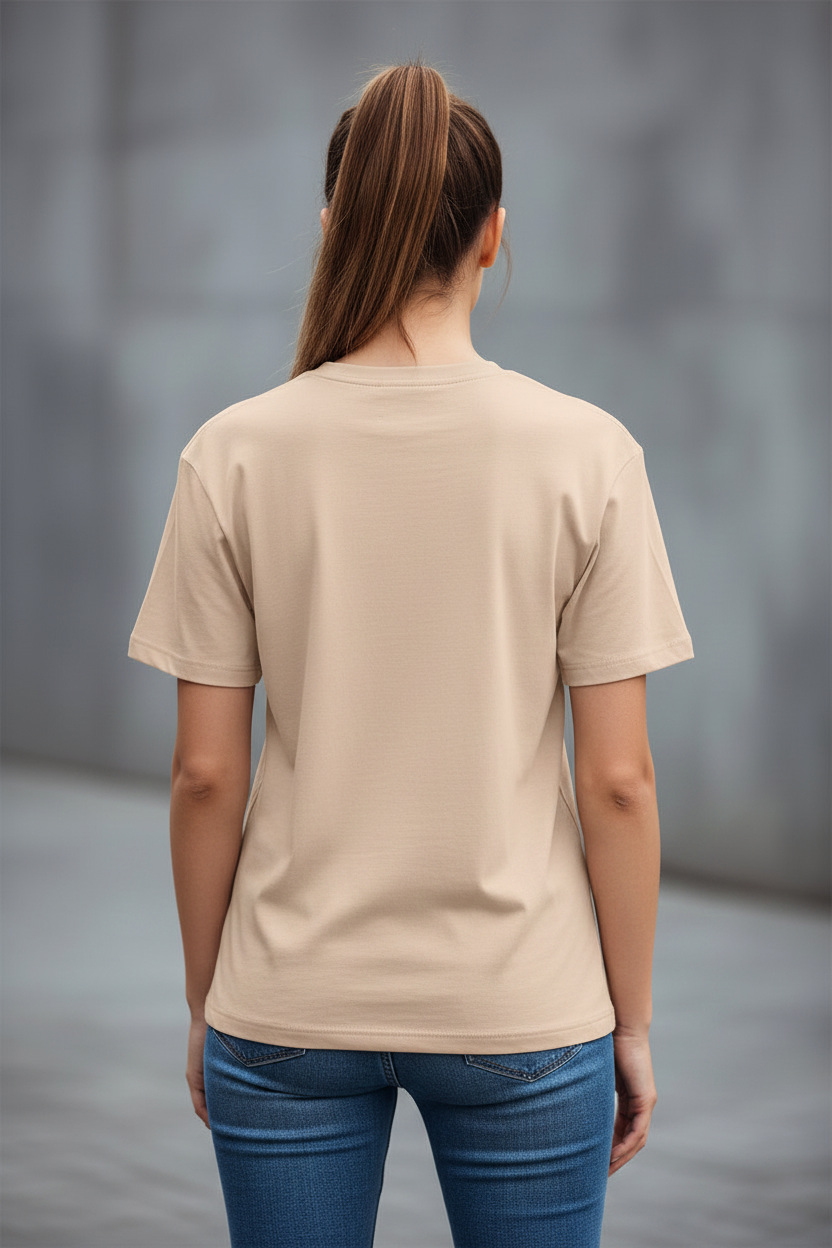 Tired Panda (Peach) Unisex Classic Crew T-Shirt