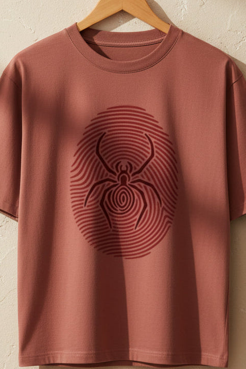 Spider Thumb Print | Oversized T-Shirt