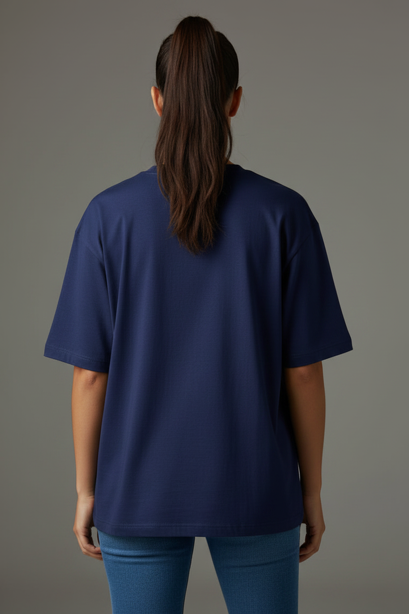 Simple Silly (Blue) Unisex Oversized Classic T-Shirt