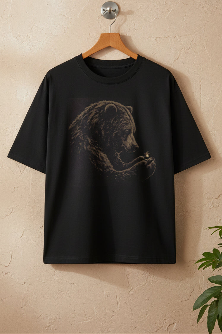 Small Wonders , oversized tee , black 