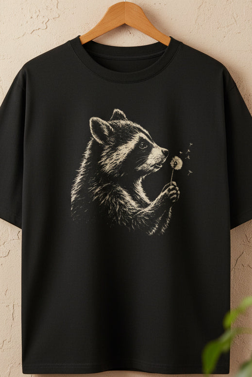 The Curious Raccoon | Oversized T-Shirt
